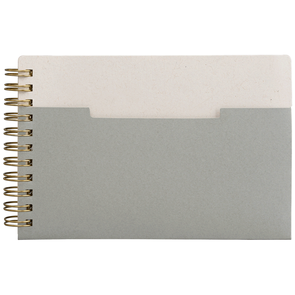 Lino Notizbuch mit Spiralbindung, horizontaler Tasche und FSC-Papier - A6