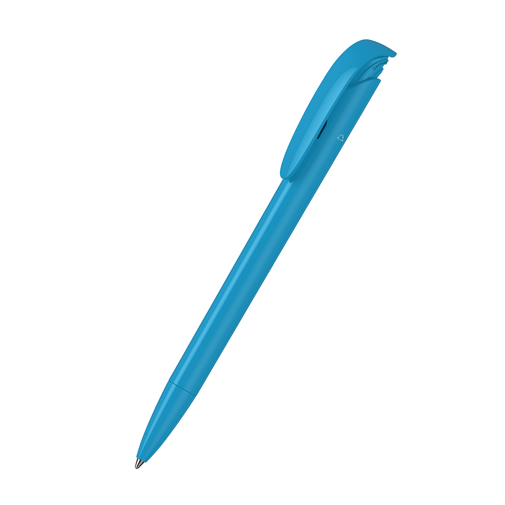 Klio-Eterna - Jona recycling antibacterial - Druckkugelschreiberweiss - cyan
