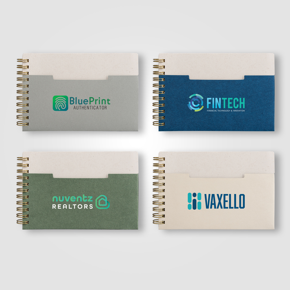 Lino Notizbuch mit Spiralbindung, horizontaler Tasche und FSC-Papier - A6